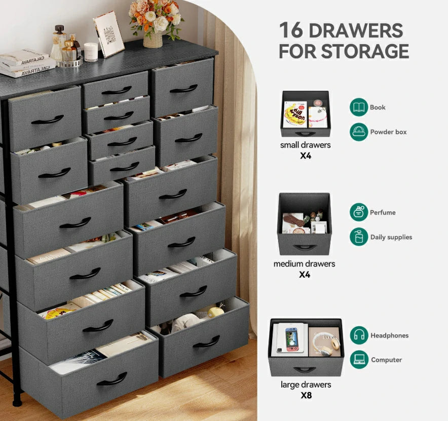 16/12-Drawer Dresser