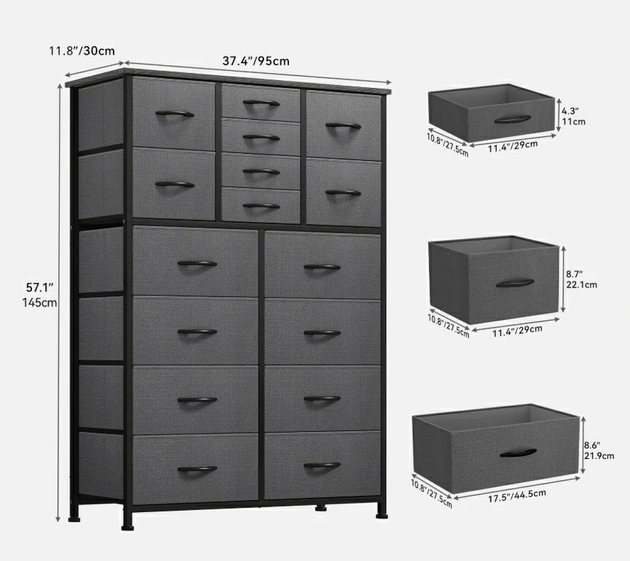 16/12-Drawer Dresser