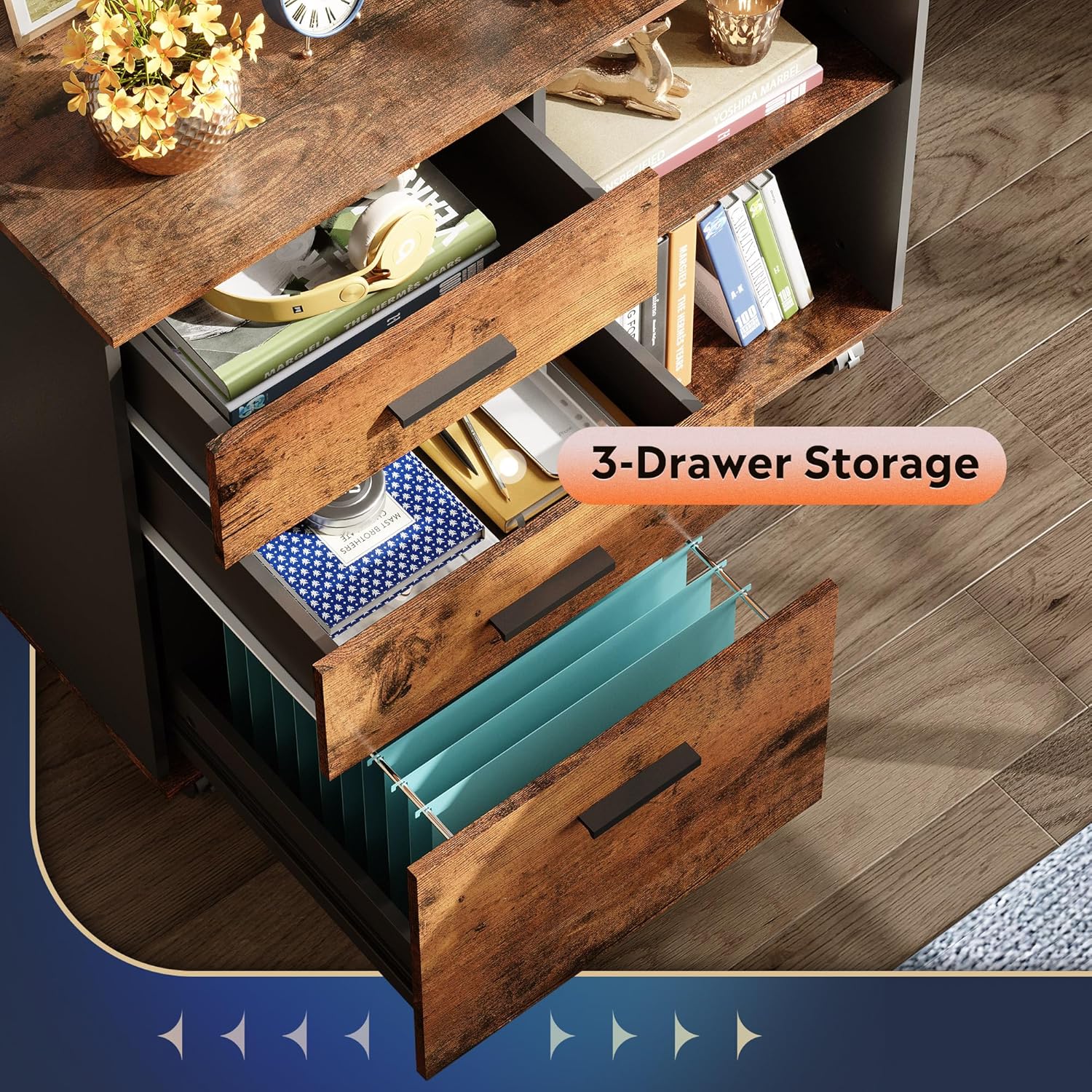 Modern 3-Drawer Lateral File Cabinet