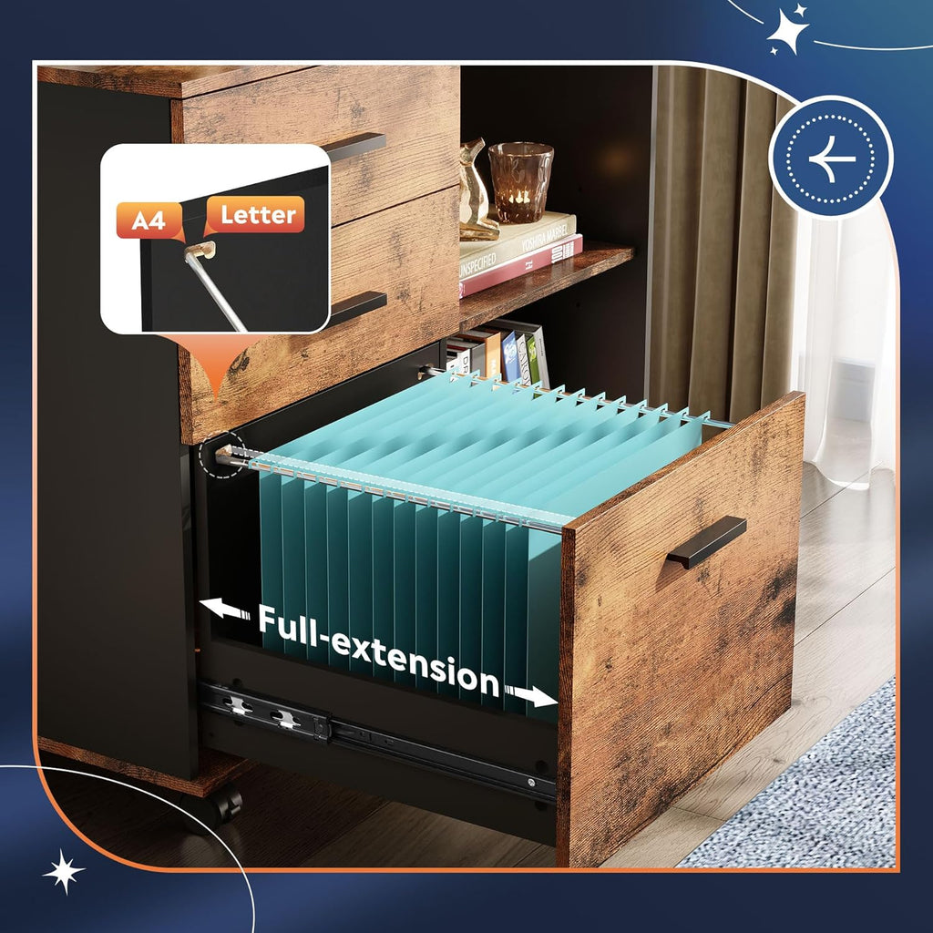 Modern 3-Drawer Lateral File Cabinet