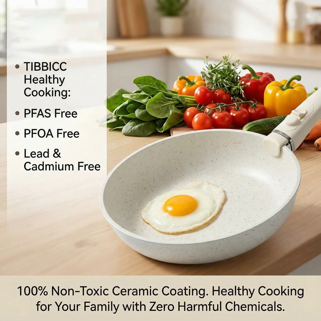 20-Piece Nonstick Cookware Set – Detachable Handles